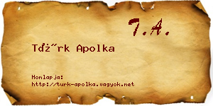 Türk Apolka névjegykártya